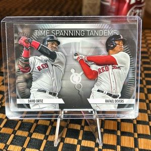David Ortiz and Rafael Devers “Time Spanning Tandems”2023 topps baseball card.
